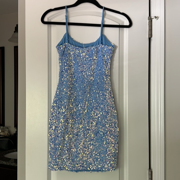 Velvi XS Juliette Mini Diamond Blue Dress Gala Homecoming Prom Wedding Event NWT - Picture 3 of 9